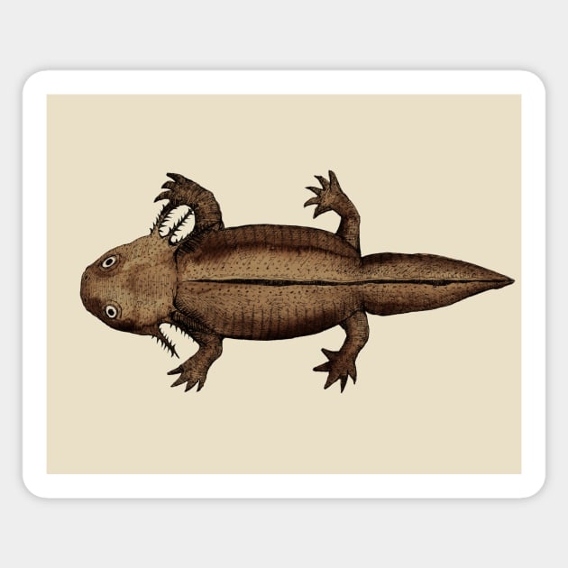 Axolotl Sticker by djrbennett